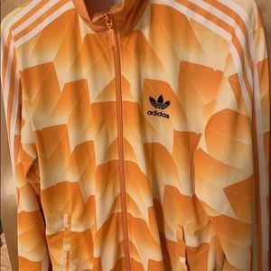 Adidas Orange/White Design Vintage track jacket